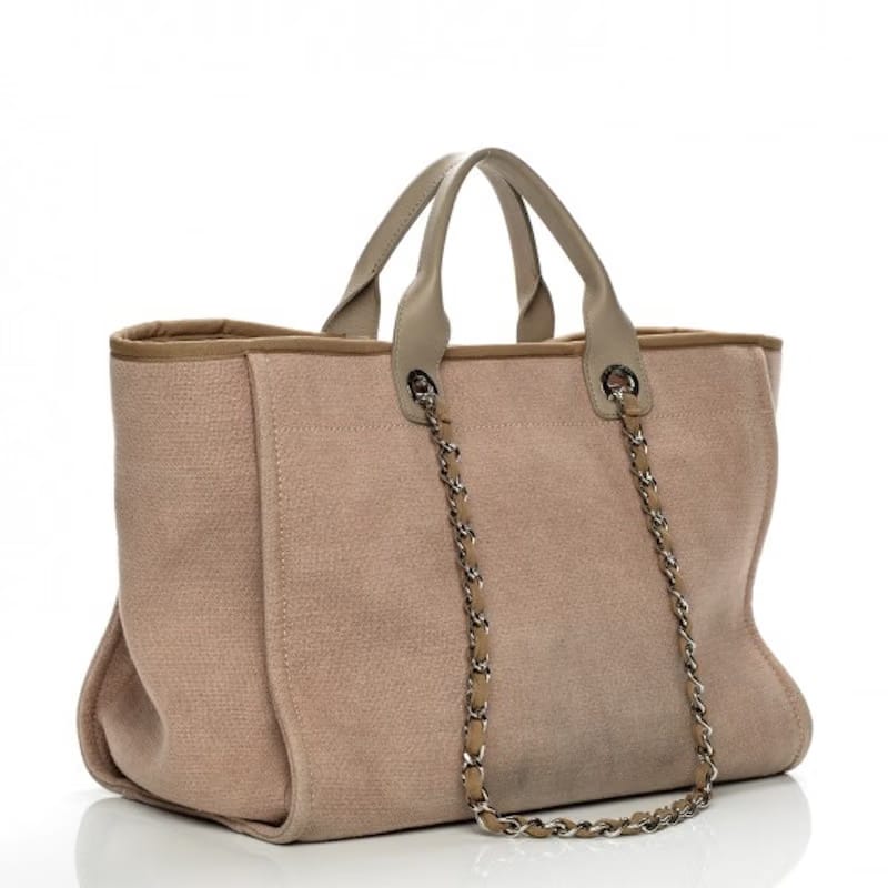 Chanel Deauville Tote Large Ecru