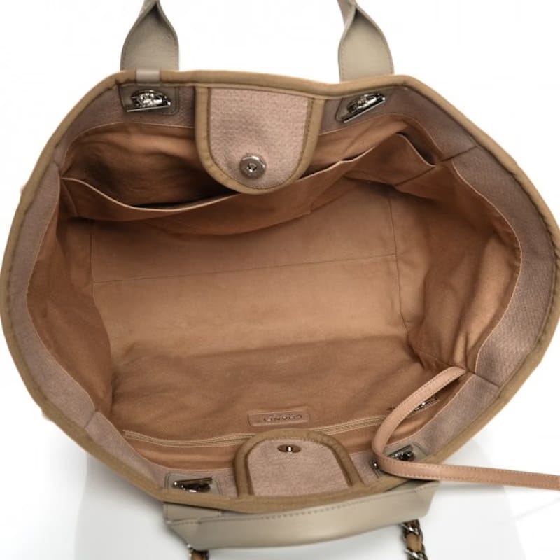 Chanel Deauville Tote Large Ecru