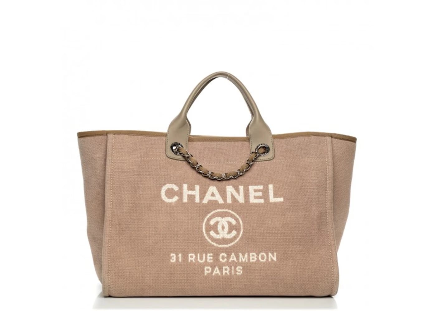 Chanel Deauville Tote Large Ecru