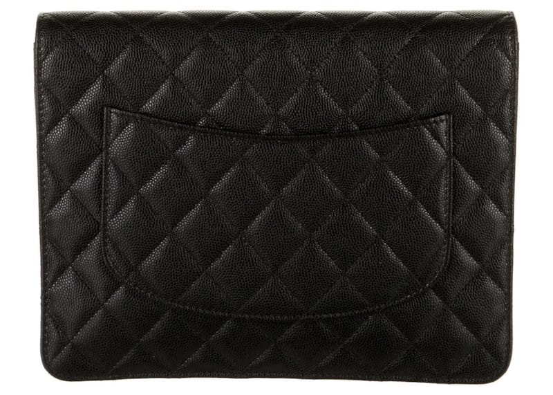 Chanel Quilted Caviar Flap Case Black Caviar