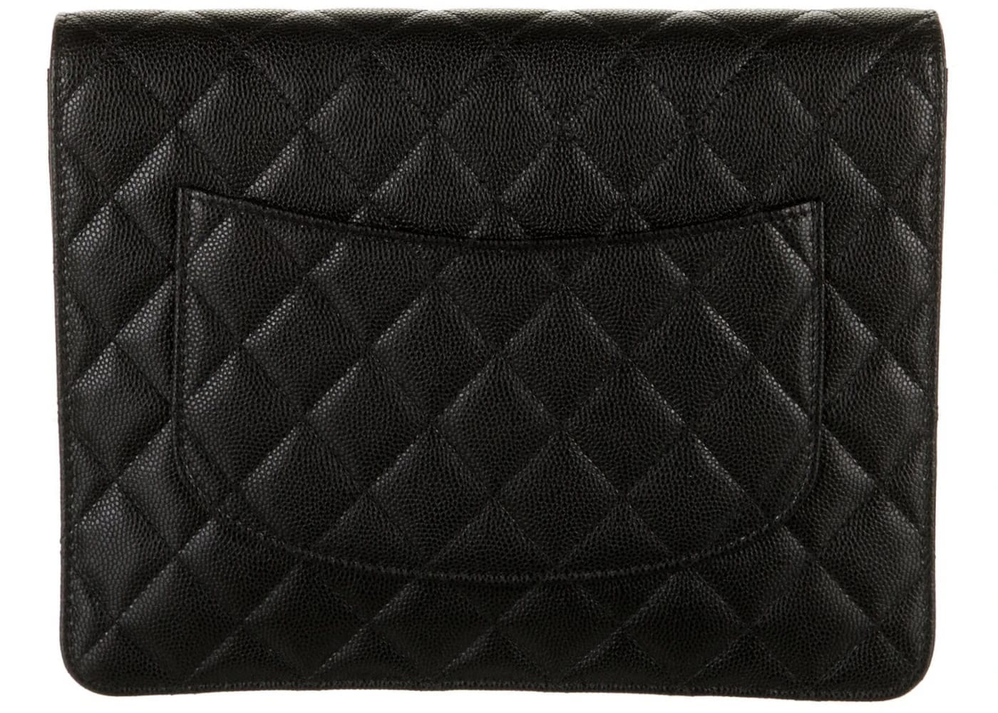 Chanel Quilted Caviar Flap Case Black Caviar
