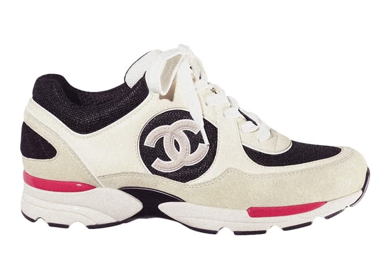 Chanel CC Logo Trainer Ivory Black Beige (Women's)