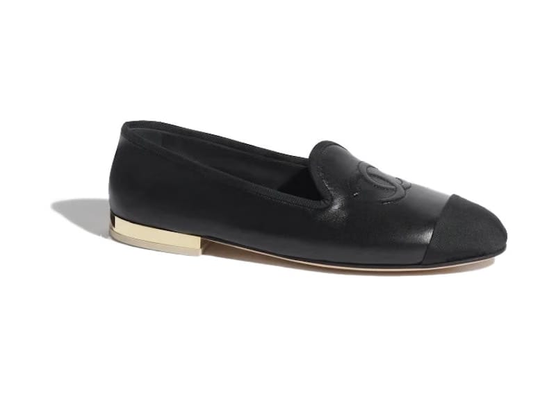 Chanel CC Loafers Black Lambskin