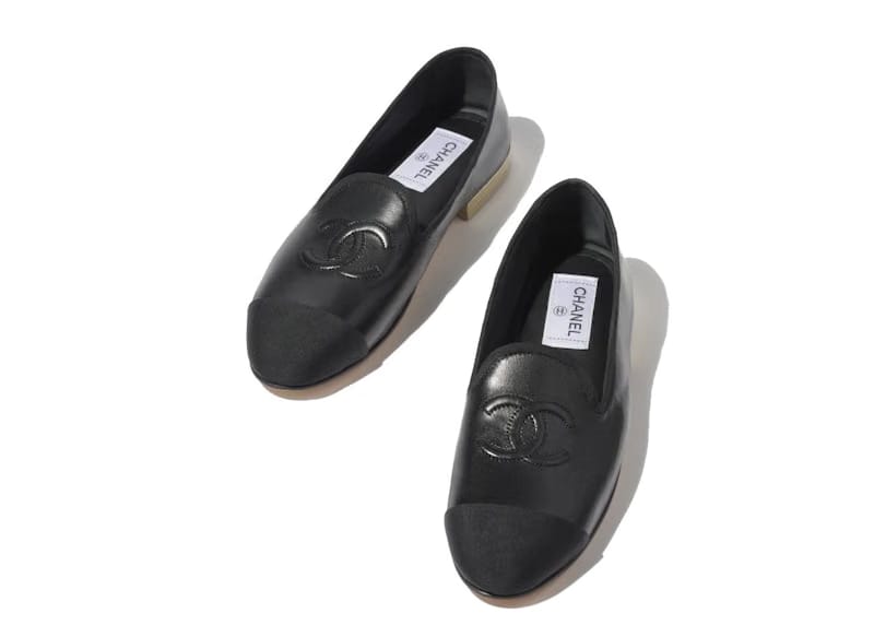 Chanel CC Loafers Black Lambskin