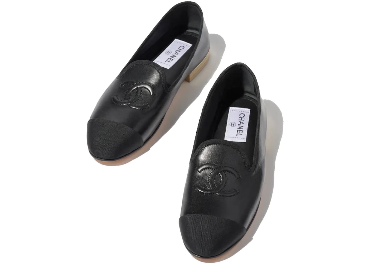 Chanel CC Loafers Black Lambskin