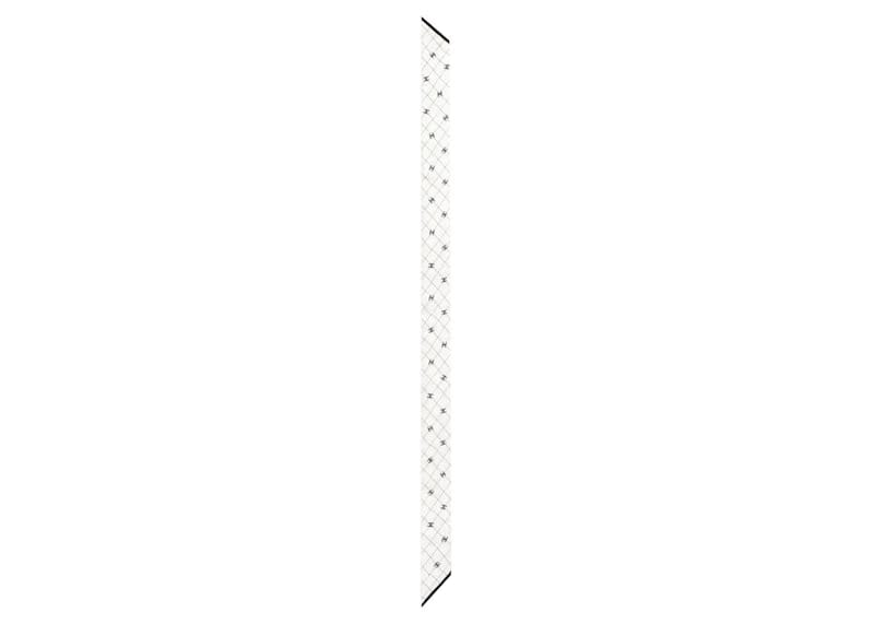 Chanel Silk Twill Slim Bandeau White/Black