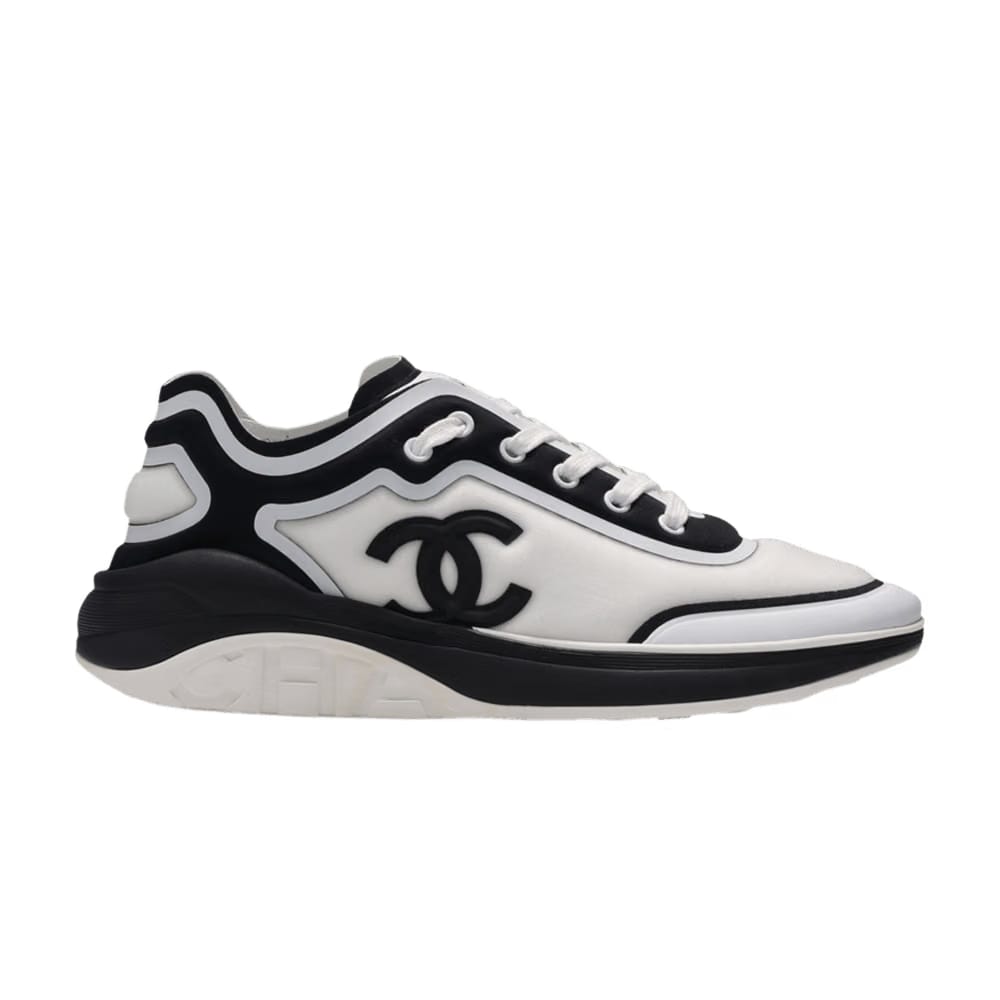 Chanel CC Logo Trainer White Black