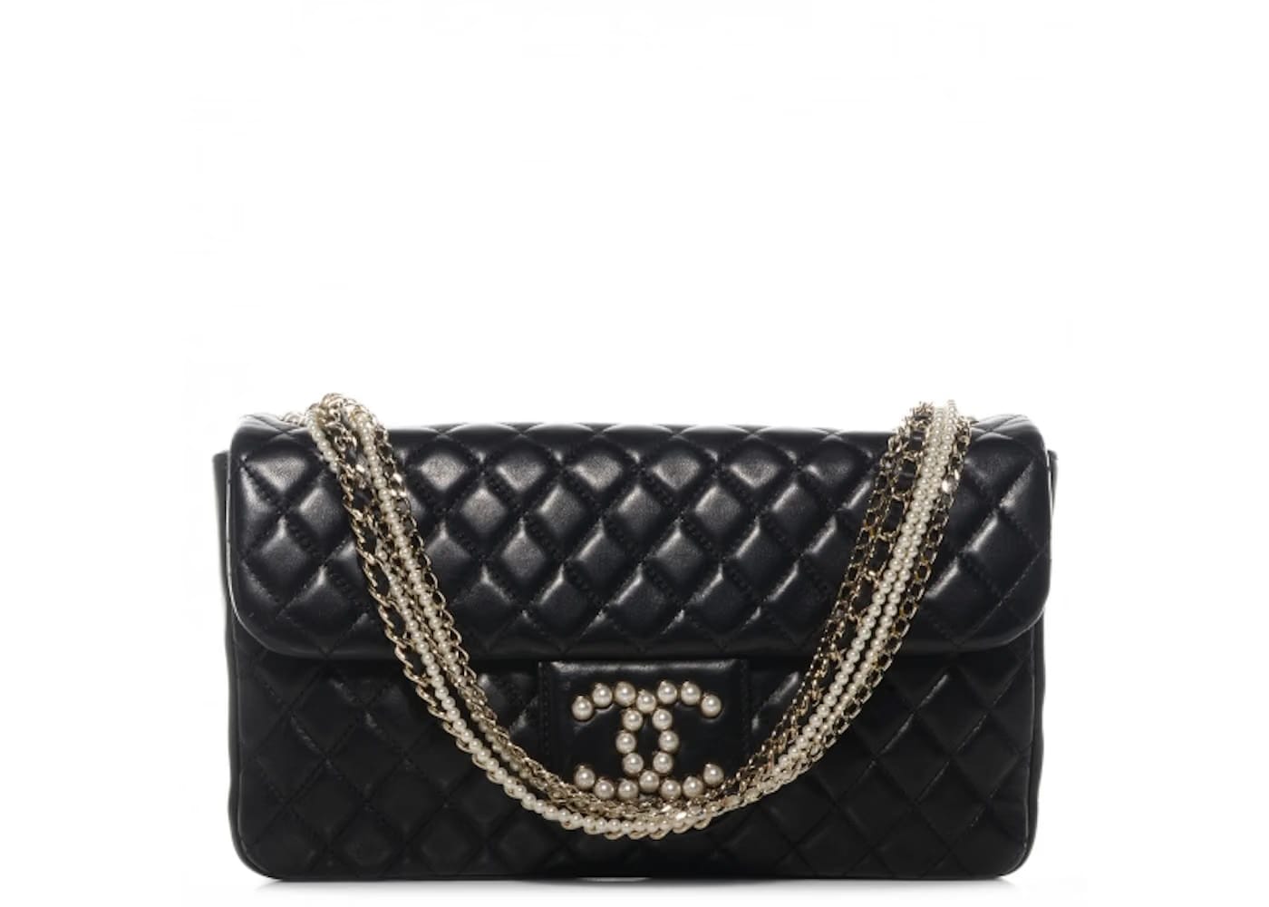 Chanel Flap Westminister Pearl Quilted Medium Black
