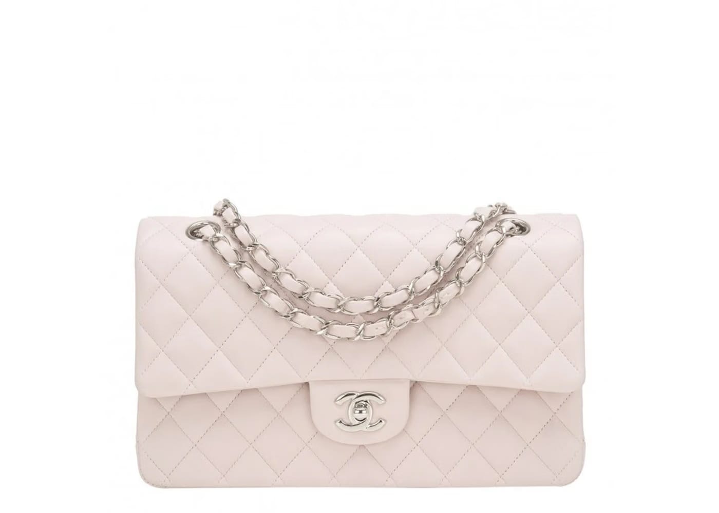 Chanel Classic Double Flap Quilted Medium Pale Pink