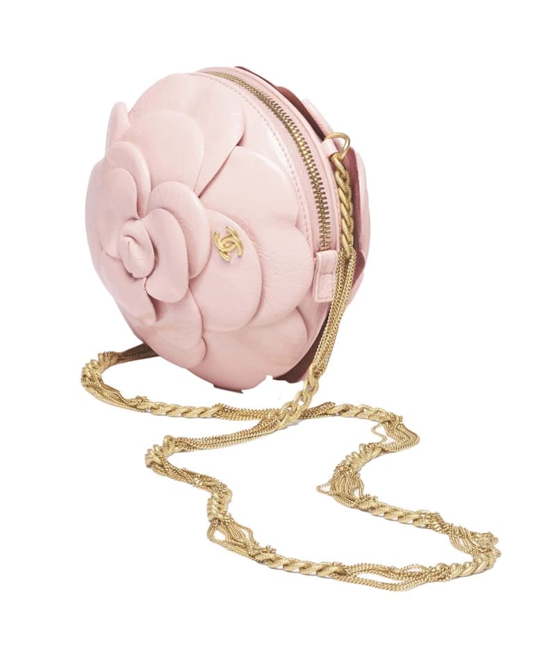 Chanel Camellia Evening Bag 23K Shiny Aged Calfskin Light Pink