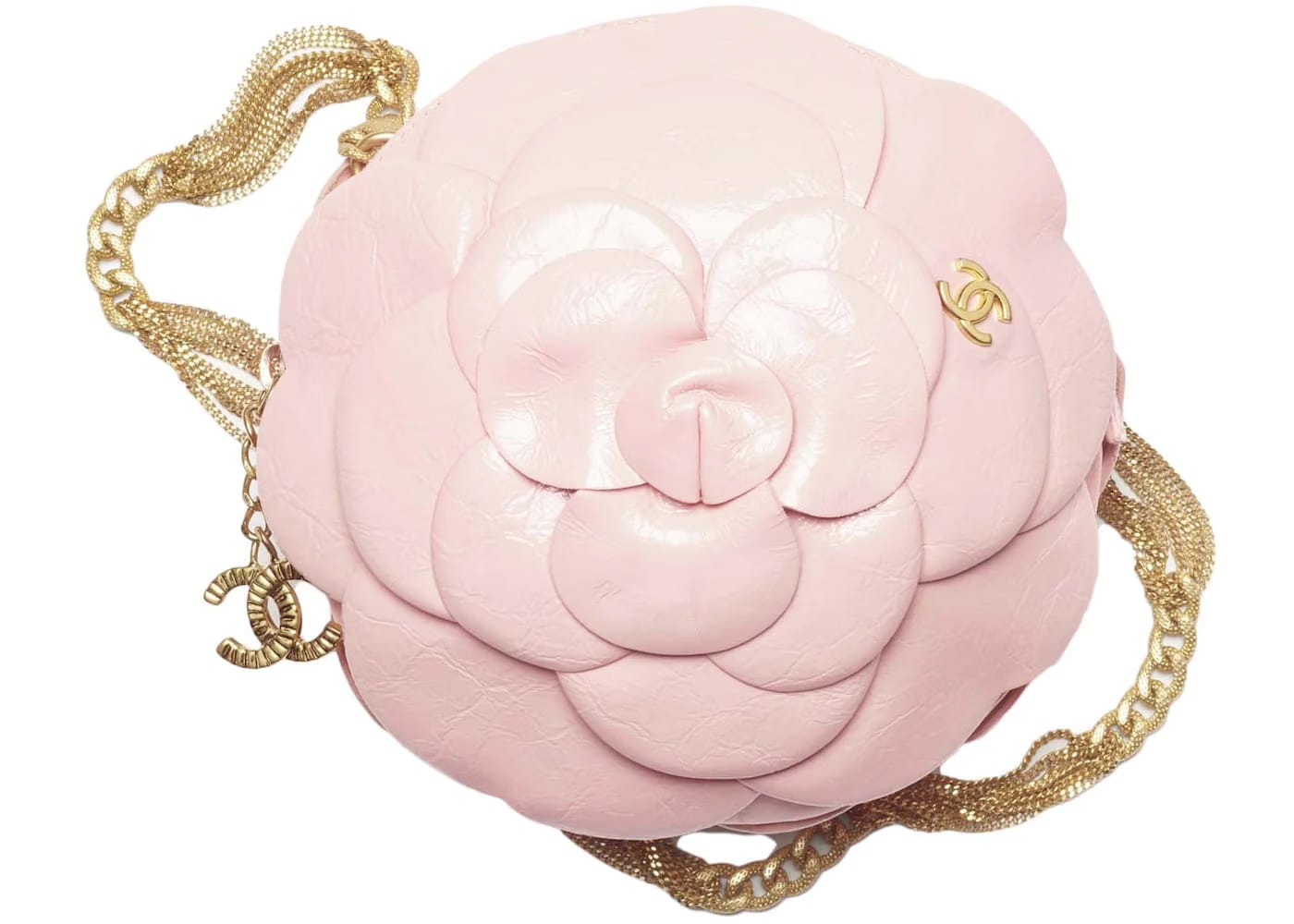 Chanel Camellia Evening Bag 23K Shiny Aged Calfskin Light Pink