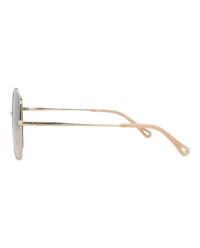 Chloe Square-Frame Metal Sunglasses Gold Gold Green (CH0092S-30012414-003)