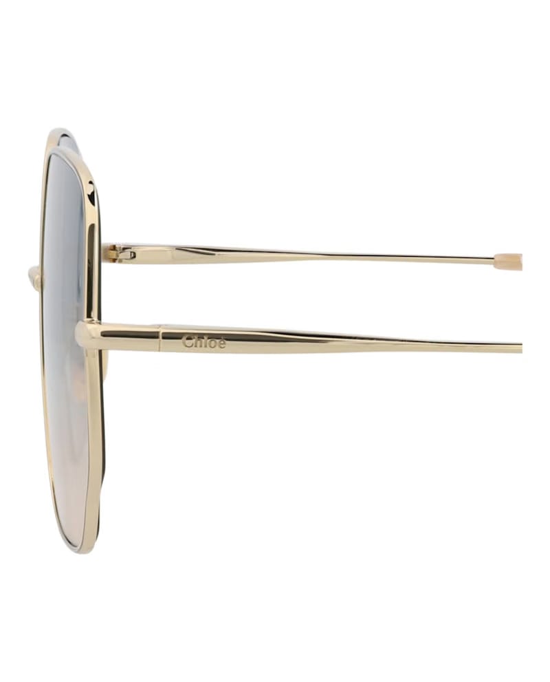 Chloe Square-Frame Metal Sunglasses Gold Gold Green (CH0092S-30012414-003)
