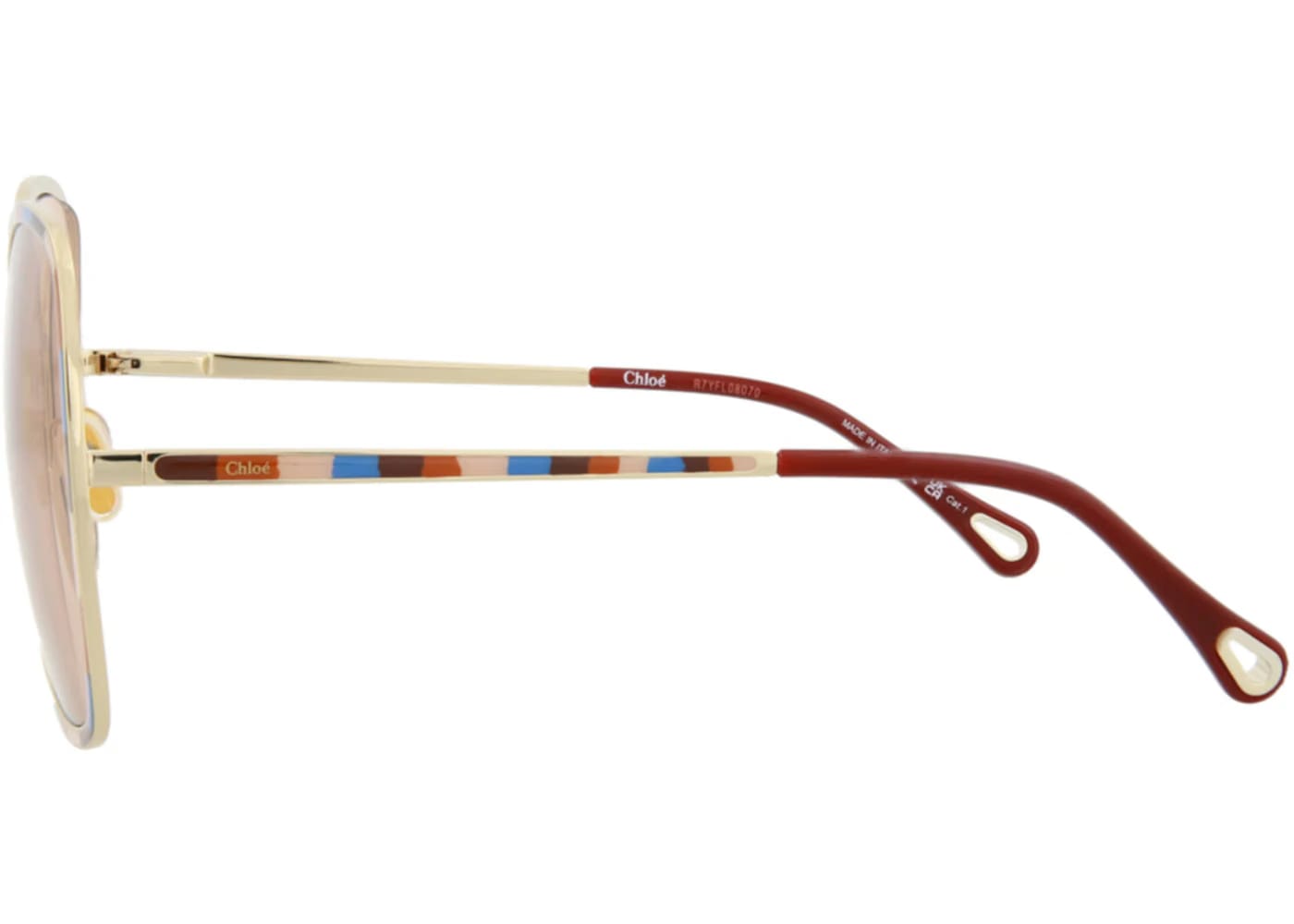 Chloe Square-Frame Metal Sunglasses Gold Gold Orange (CH0101S-30012460-002)