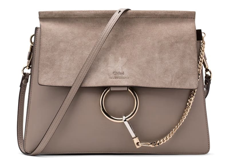Chloe Faye Shoulder Bag Medium Motty Grey