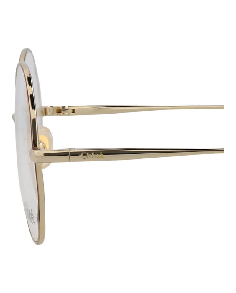 Chloe Round-Frame Metal Optical Frames Havana Gold Transparent (CH0097O-30012431-004)