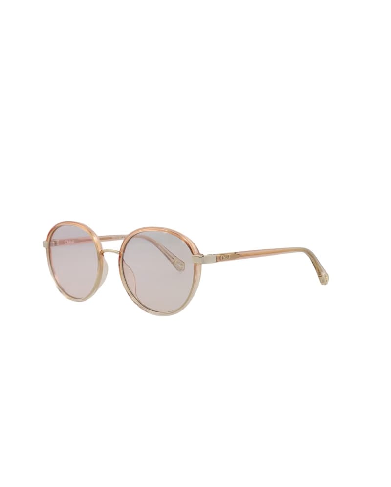 Chloe Round-Frame Injection Sunglasses Orange Orange Transparent (CH0033S-30013119-001)