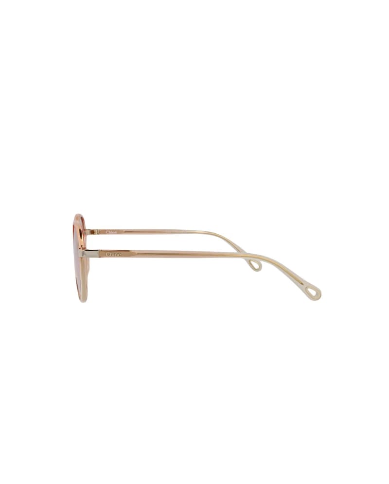 Chloe Round-Frame Injection Sunglasses Orange Orange Transparent (CH0033S-30013119-001)