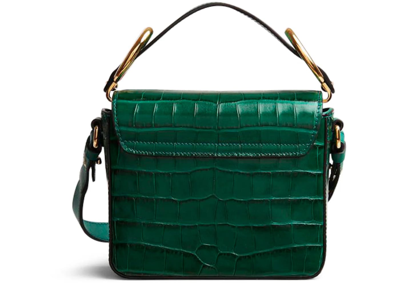 Chloe C Calfskin Croco Mini Woodsy Green