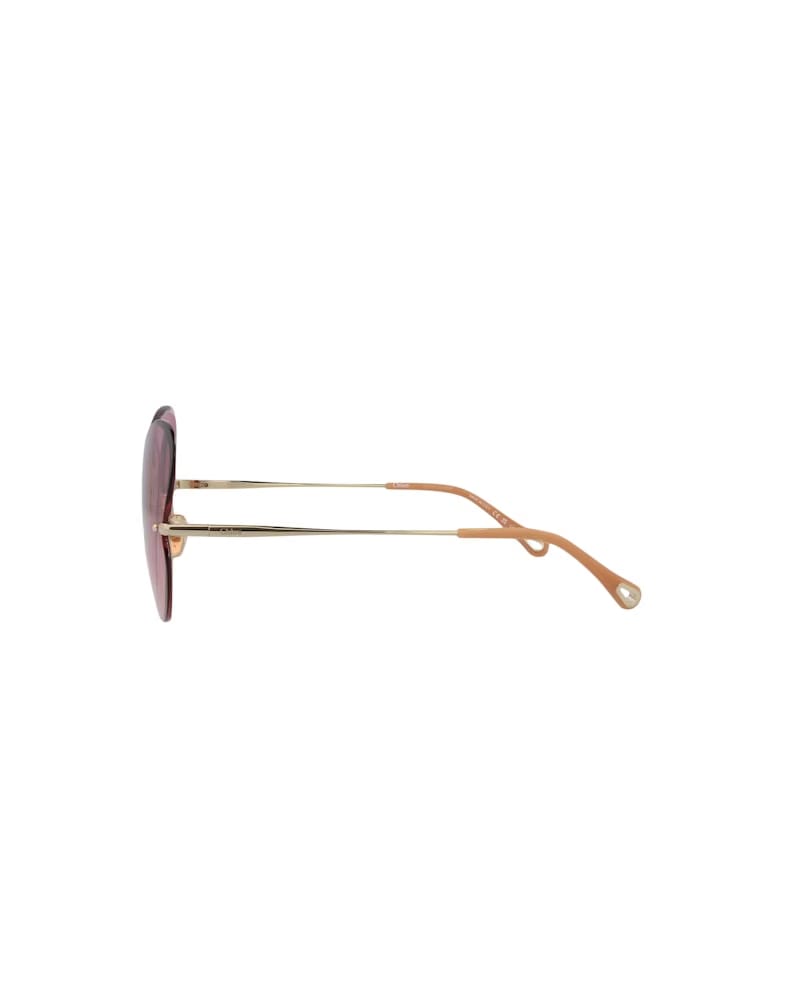 Chloe Cat Eye-Frame Metal Sunglasses Gold Gold Violet (CH0064S-30011506-004)