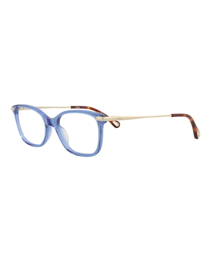 Chloe Square-Frame Bio Acetate Optical Frames Blue Gold Transparent (CH0059O-30011441-004)