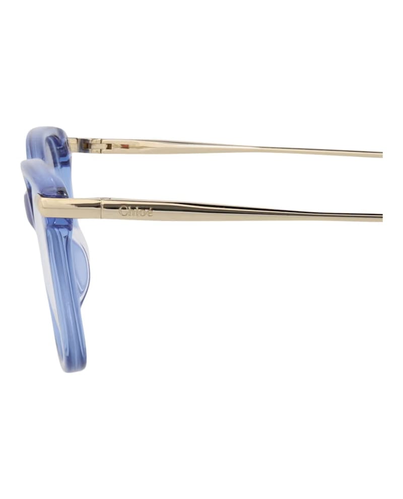 Chloe Square-Frame Bio Acetate Optical Frames Blue Gold Transparent (CH0059O-30011441-004)