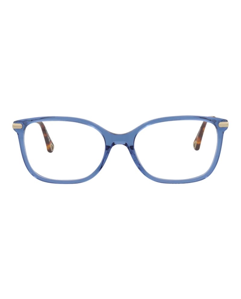 Chloe Square-Frame Bio Acetate Optical Frames Blue Gold Transparent (CH0059O-30011441-012)
