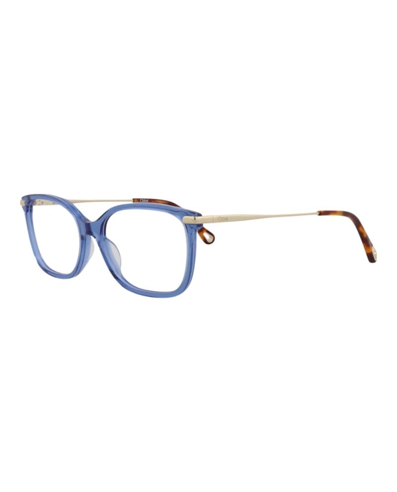 Chloe Square-Frame Bio Acetate Optical Frames Blue Gold Transparent (CH0059O-30011441-012)