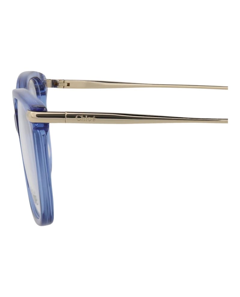 Chloe Square-Frame Bio Acetate Optical Frames Blue Gold Transparent (CH0059O-30011441-012)