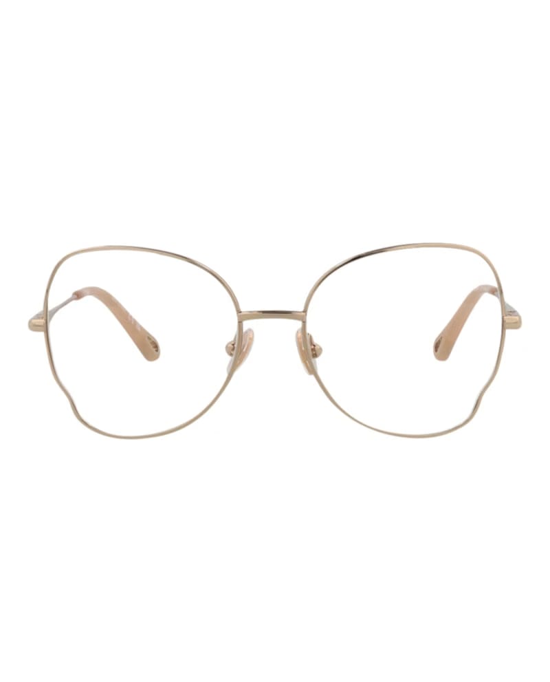 Chloe Round-Frame Metal Optical Frames Gold Gold Transparent (CH0098O-30012434-002)