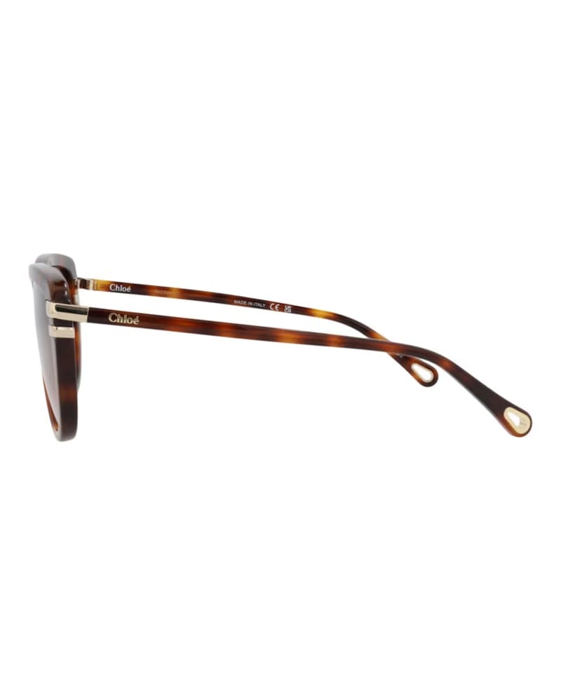 Chloe Square-Frame Recycled Acetate Sunglasses Havana Havana Red (CH0203S-30014676-002)