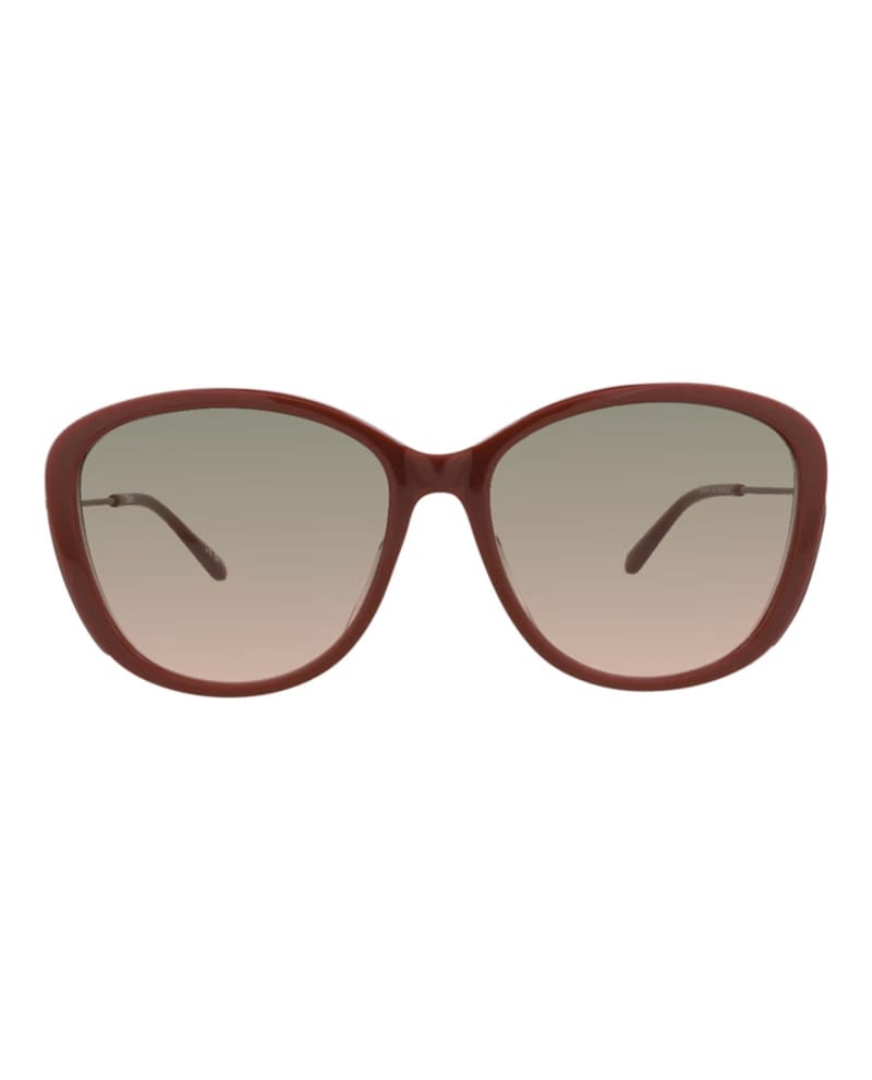 Chloe Round-Frame Recycled Acetate Sunglasses Brown Brown Green (CH0175SK-30014202-004)