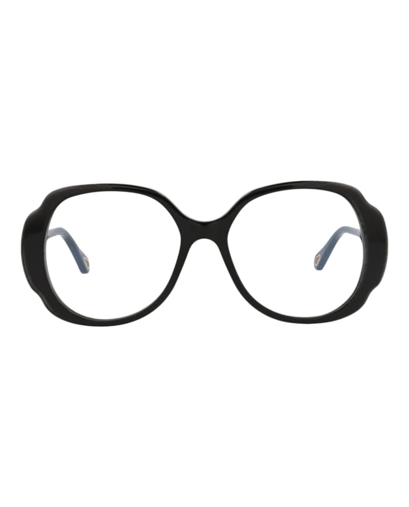Chloe Round-Frame Recycled Acetate Sunglasses Black Black Transparent (CH0196S-30014696-001)