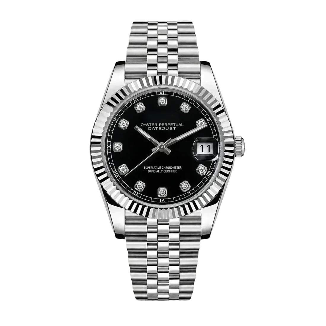 ModJust Datejust Black Diamond Dial