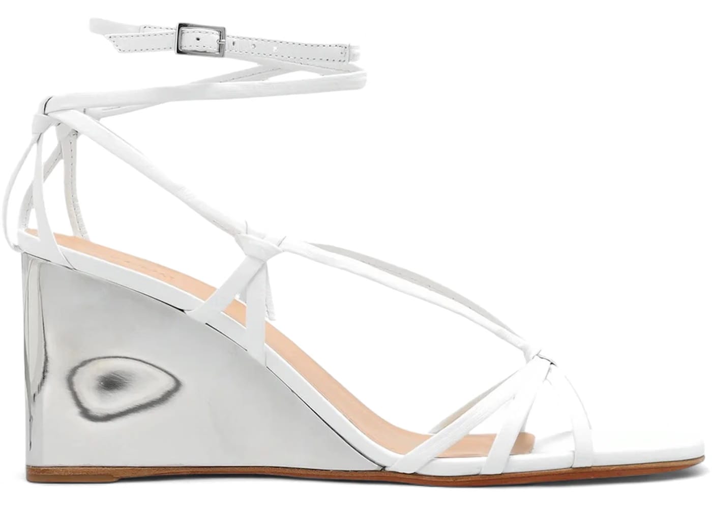 Chloe Rebecca Wedge Sandals White (Women's)