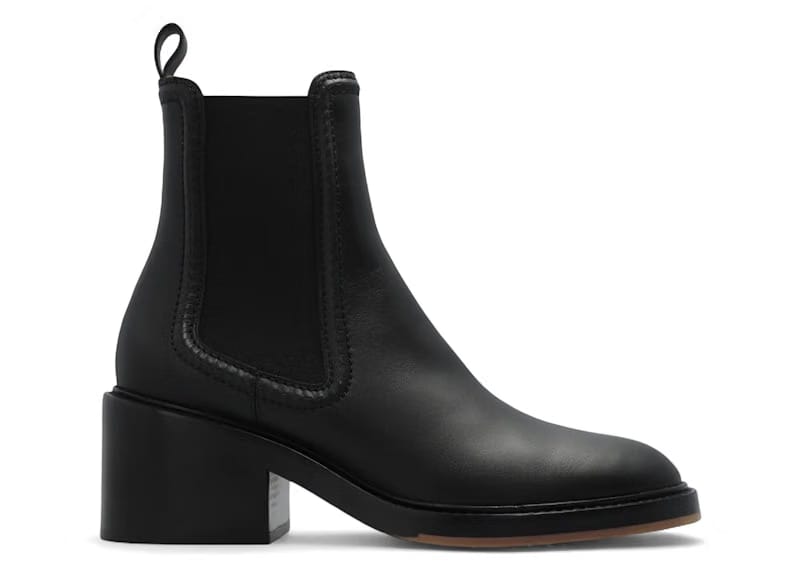 Chloe Mallo Heeled Ankle Boots Black (Women's)