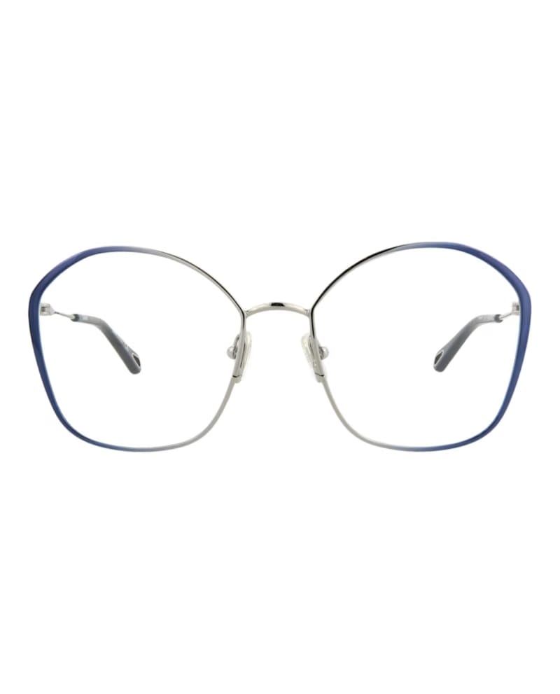 Chloe Round-Frame Metal Optical Frames Blue Blue Transparent (CH0017O-30009856-001)