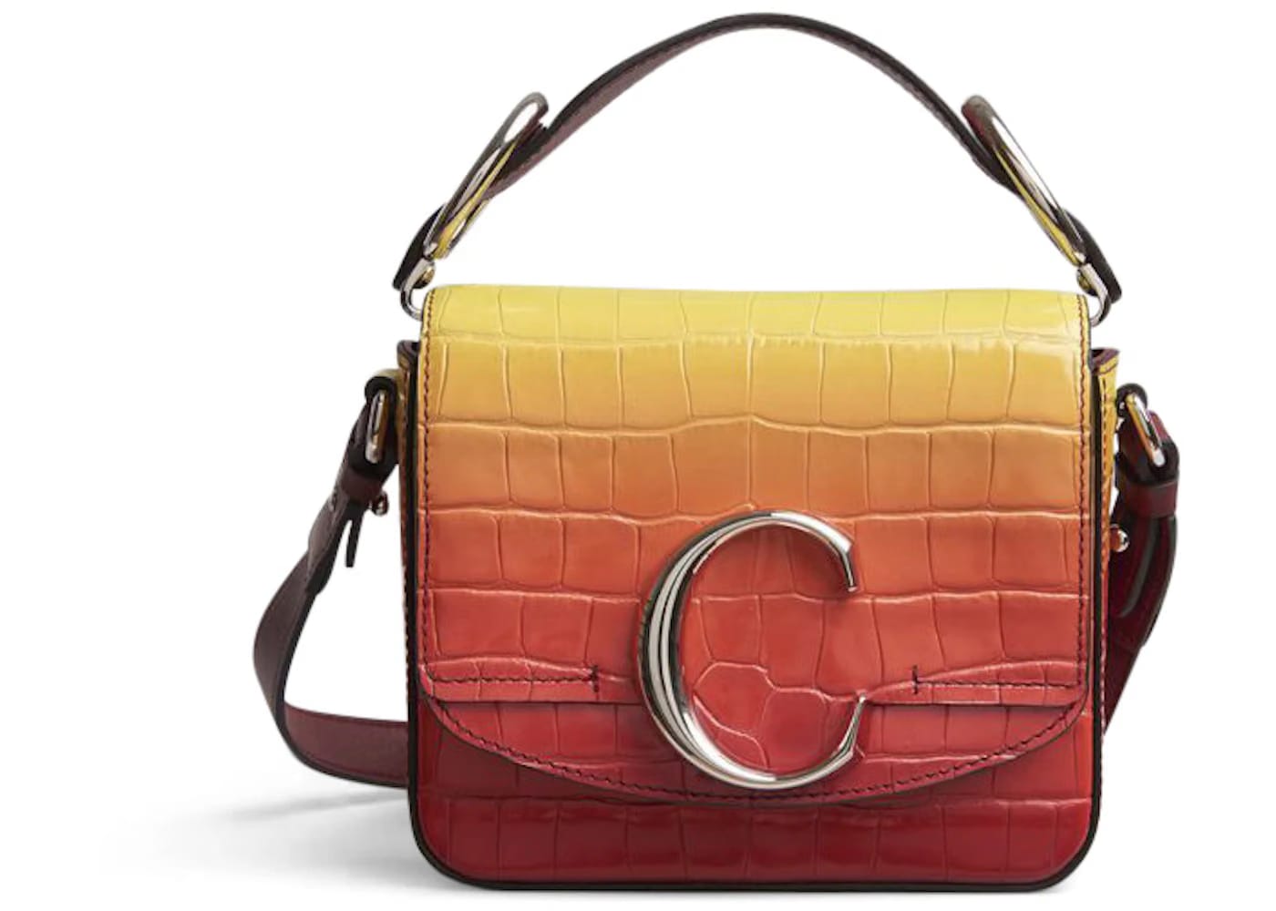 Chloe C Croco Mini Yellow/Red