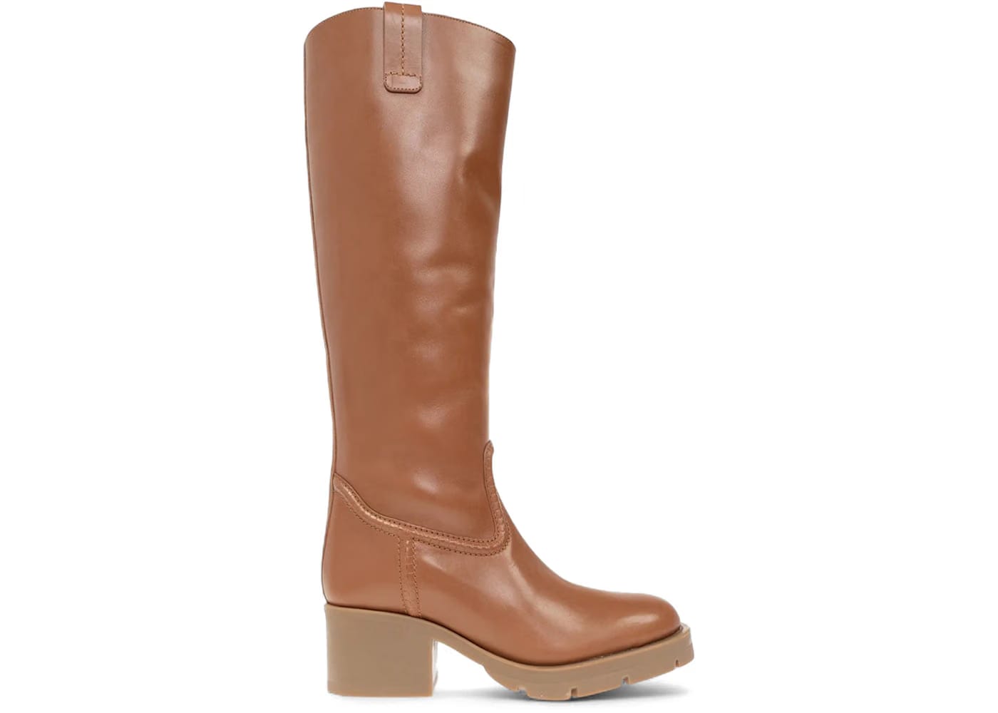 Chloe Mallo Heeled Boots Caramello (Women's)