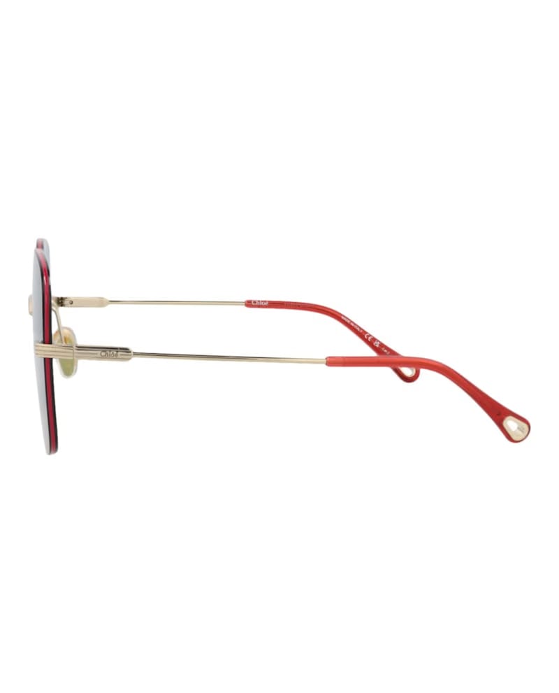 Chloe Square-Frame Metal Sunglasses Gold Gold Blue (CH0134S-30013647-004)