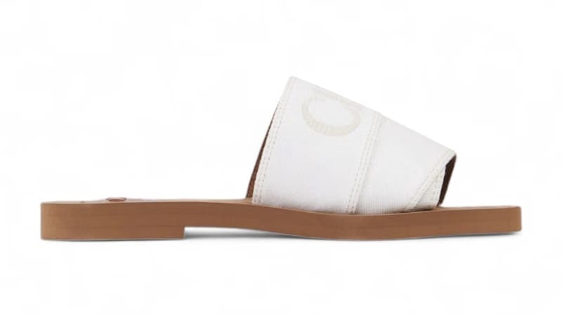 Chloe Woody Flat Mule Snow White (Women's)