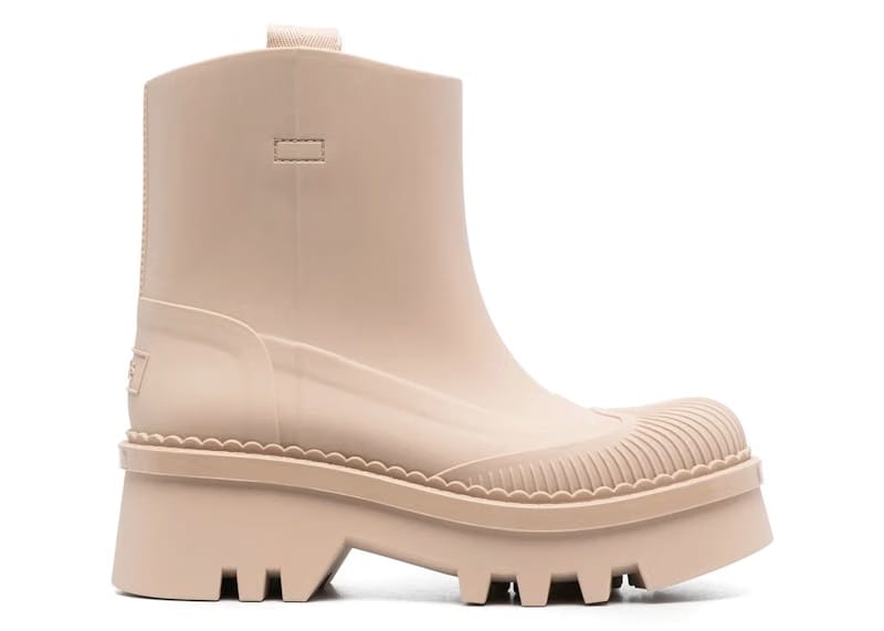 Chloe Raina 55mm Slip-On Boots Beige (Women's)