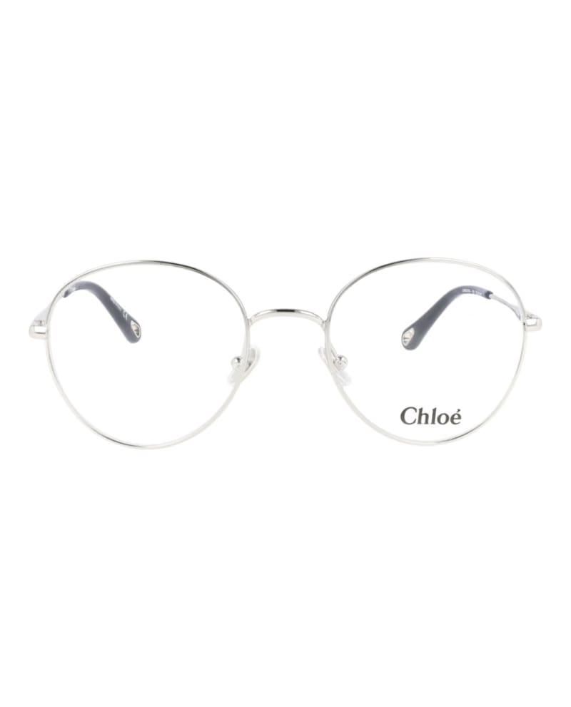 Chloe Round-Frame Metal Optical Frames Silver Silver Transparent (CH0021OA-30009911-003)