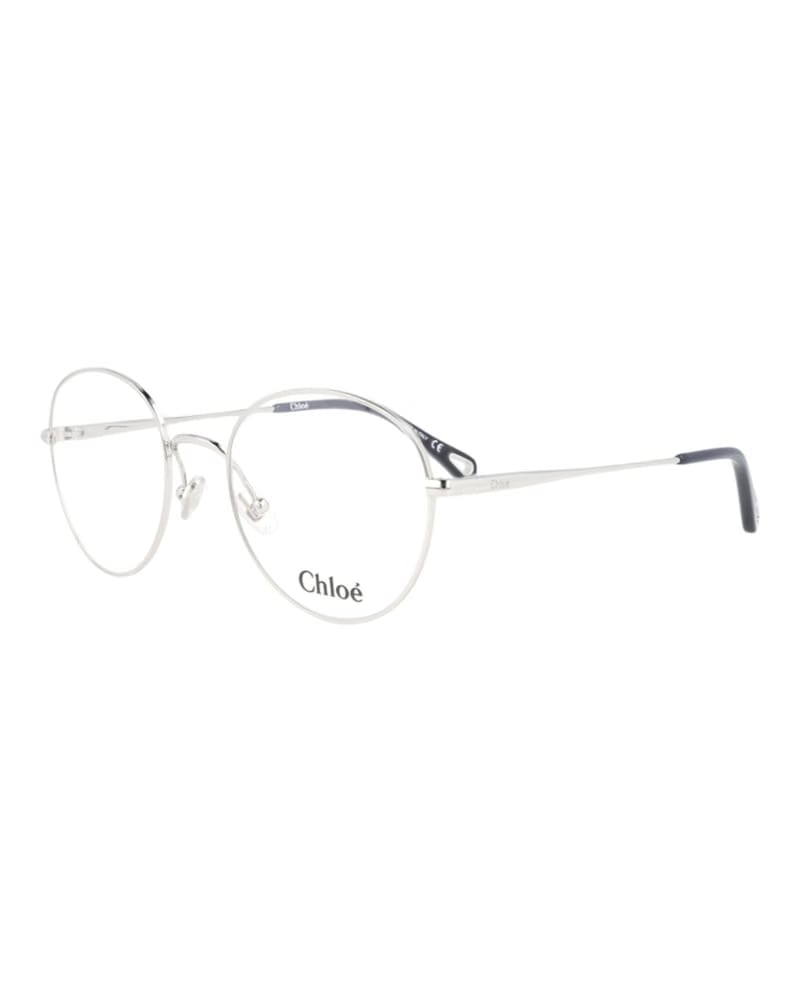 Chloe Round-Frame Metal Optical Frames Silver Silver Transparent (CH0021OA-30009911-003)