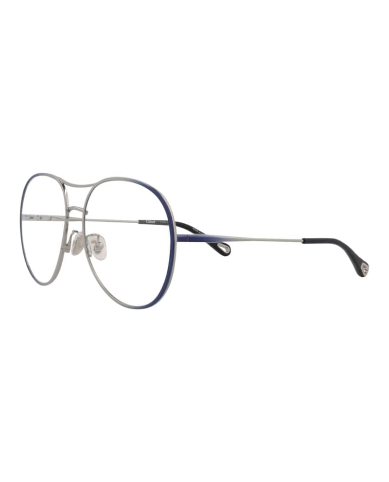 Chloe Aviator-Frame Metal Optical Frames Blue Blue Transparent (CH0019O-30009854-001)