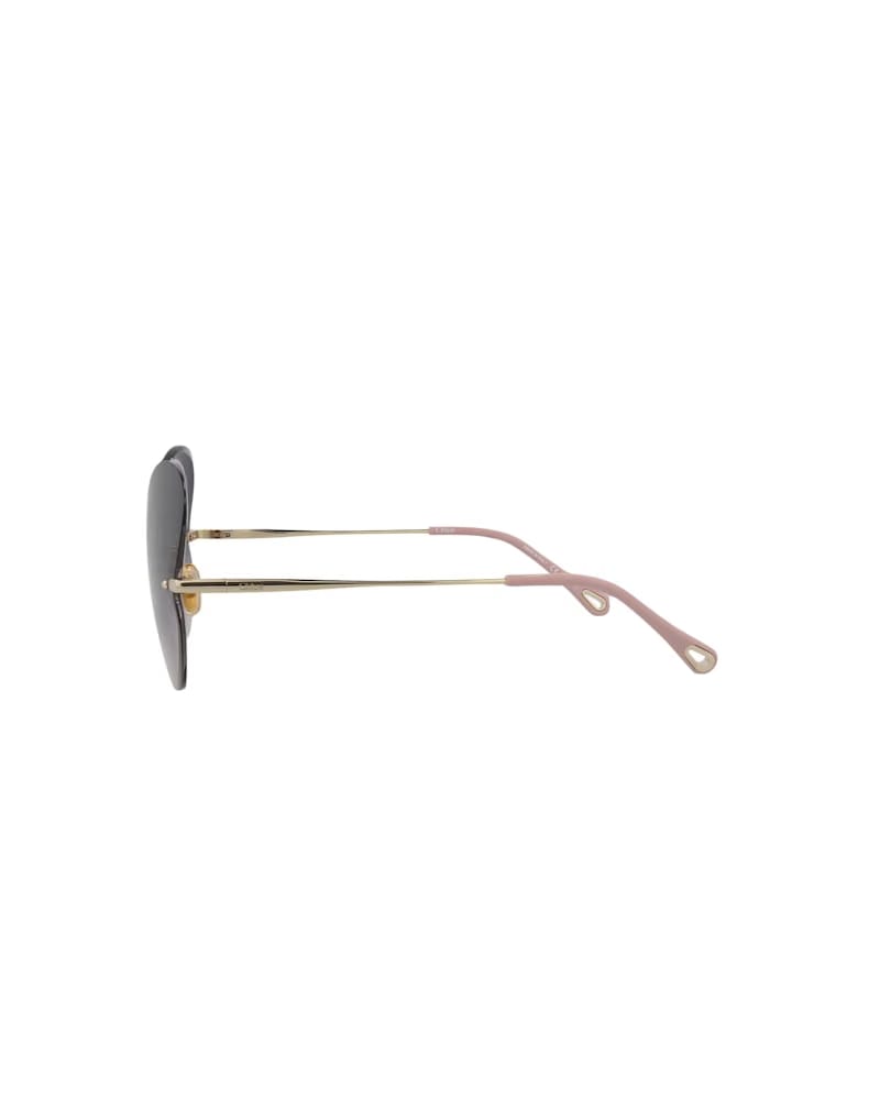 Chloe Cat Eye-Frame Metal Sunglasses Gold Gold Grey (CH0064S-30011506-001)