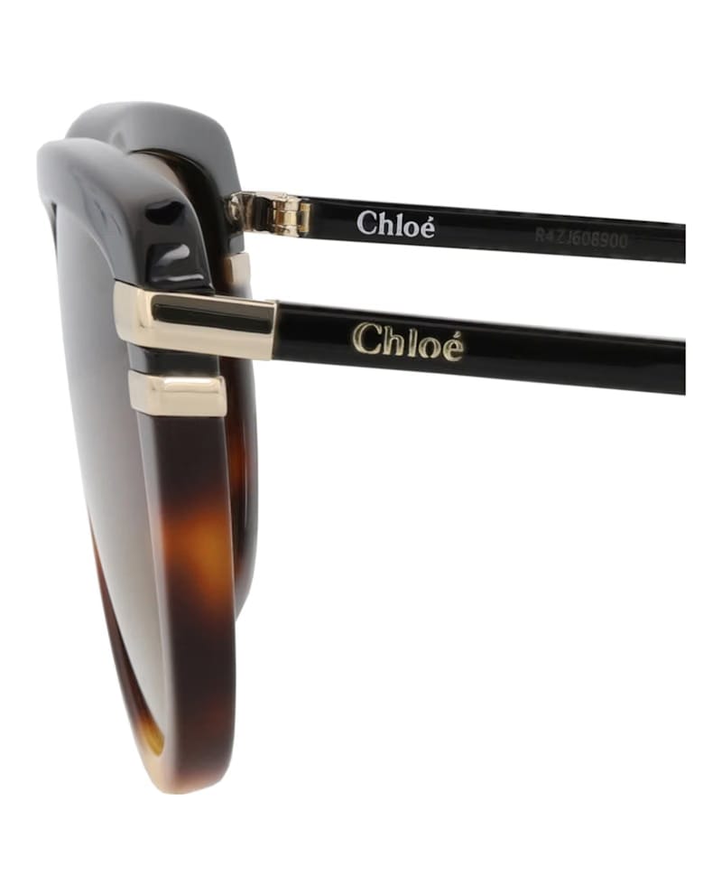 Chloe Square-Frame Recycled Acetate Sunglasses Black Black Brown (CH0203S-30014676-003)