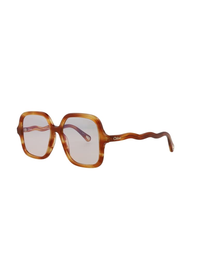 Chloe Square-Frame Bio Acetate Sunglasses Havana Havana Transparent (CH0091S-30013115-001)