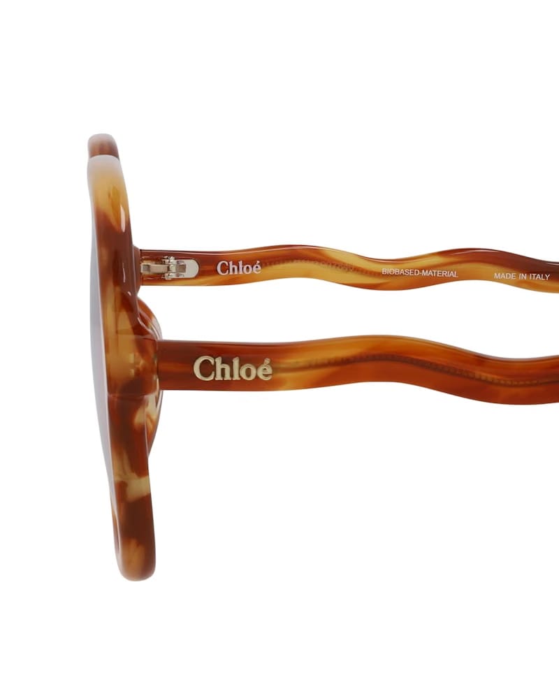 Chloe Square-Frame Bio Acetate Sunglasses Havana Havana Transparent (CH0091S-30013115-001)