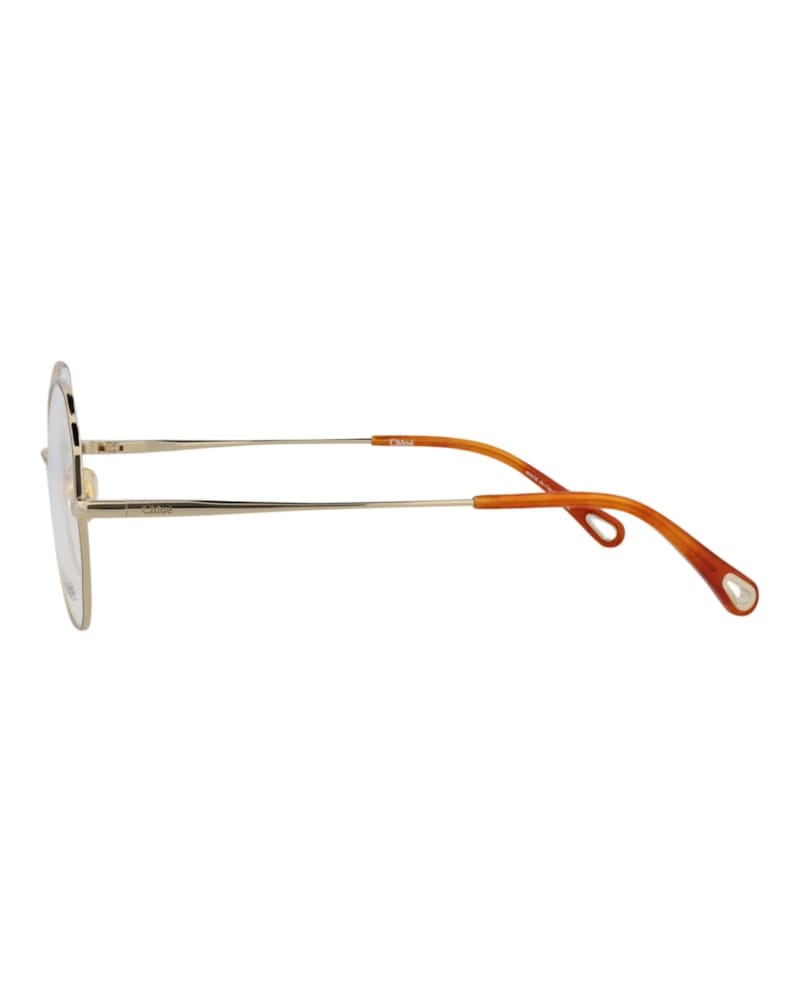 Chloe Round-Frame Metal Optical Frames Gold Gold Transparent (CH0097O-30012431-001)